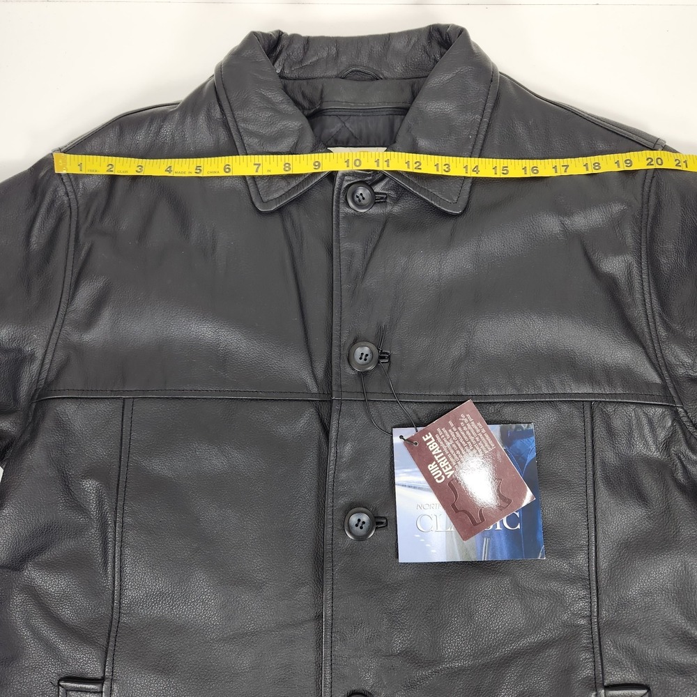 NWT North End Classic‎ Men's M Black Leather Jacket w/  Ezem™ System - Picture 13 of 16